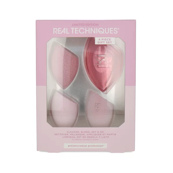 Real Techniques‏, Cleanse, Blend, Set & Go Gift Set, Limited Edition, 4 Piece Set