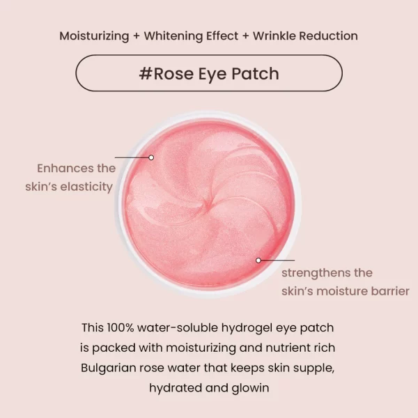 Bulgarian Rose Water Hydrogel Eye Patch - Image 2